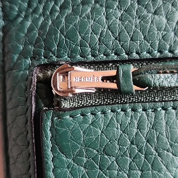 RARE: Hermes Paris Dogon Long Green Wallet - Picture 11 of 15
